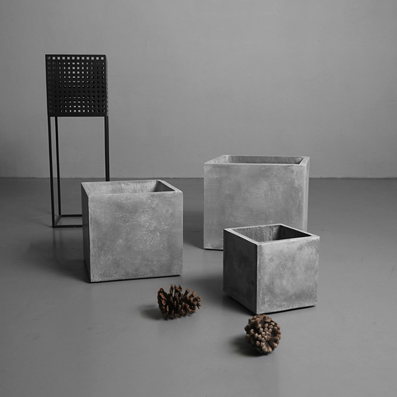 Nordic Style Cement Flower Pots Living-room Interiors Patio Leaf Banyan banyan bird tortoise back taro simple to ground large flower pots