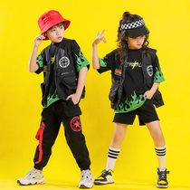 Children Street Dance Suit Hip Hop Boy Summer Tide Girl Jazz Street Dance Outfit Less Pediop Horse Chia Cool