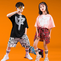 Children Jazz Dance Costume Korean Version Girl Plaid Short Skirt Girl Hip Hop Street Dance Suit 61 Performance Tide Dress