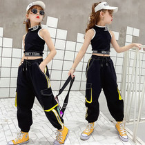 Summer Girl Personality Wave Dress New Street Dance Costumes Girl Dew jazz suit Ocean Gas Network Red Performance Out of service