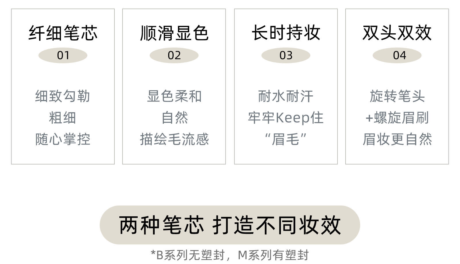 【中國直郵】 花洛莉亞Flortte 眉筆自然防水新手精細眉筆 #B2灰褐色