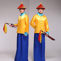 Yankou Qing Dynasty ancient clothes mans official clothes one minister of the palace Imperial Court Trapeze Fast Suit with Knife Waiter Clothing Ancient Soldiers