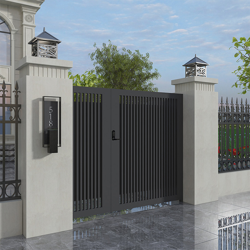 Electric Patio Door Villa Doors Double Doors Iron Art Yard Sub Doors Home Countryside Outdoor Door Stainless Steel Translational Doors