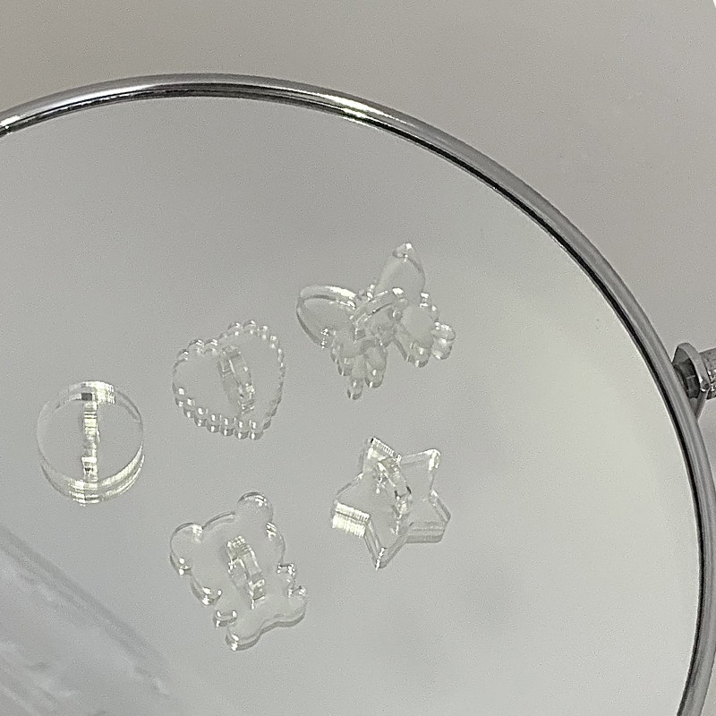 MEISHUIBAO Exclusive Original Mobile Phone Case Buckle Transparent Butterfly Heart Hook Pendant Decoration Accessories