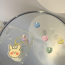 Exclusive original mobile phone case hook Macaron series hook Love pendant without punching