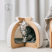 18 paper cat nest four season General Internet red breathable summer pet supplies puppy den villa foldable cat house