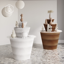 18 Paper Exhibition High and Low Middle Island Display Frame Waterway Clothing Shop Landing Circular Product Display