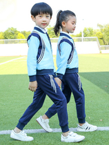 Primary school uniforms Autumn Clothing Pure Cotton Customised Children Short Sleeve Suit Summer Kindergarten Garden Suit Blue Sport Class Clothing