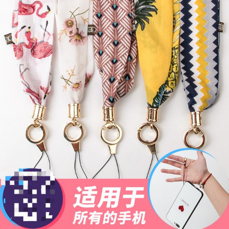 Mobile phone hanging neck Rope High-end Universal Hanging Rope Children Chain Telescopic Wrist Rope Cute Anti-Loss Nets Red Original