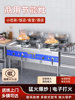Commercial High-Fire Stove, Stainless Steel, Energy-Saving, Single/Double Gas Stove, Natural Gas, Liquefied Gas, Restaurant-Specific Stove with Fan