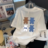 Белая летняя футболка, хлопковая парная одежда для влюбленных, оверсайз, свободный крой, в американском стиле