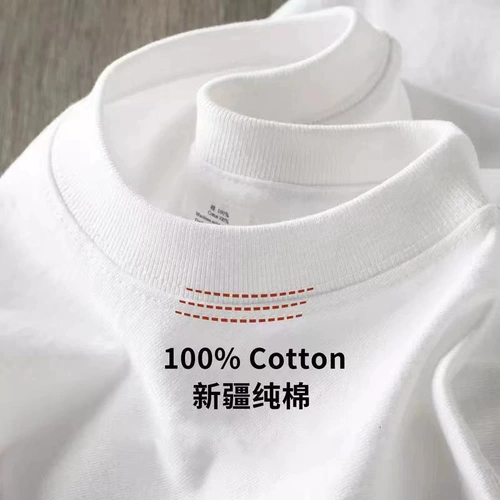 Белая летняя хлопковая длинная футболка, круглый воротник, средней длины, большой размер