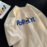 Белая хлопковая летняя футболка с коротким рукавом, в корейском стиле, круглый воротник