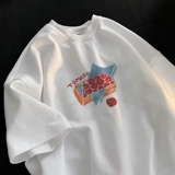 Белая хлопковая летняя футболка с коротким рукавом, 2025 года, оверсайз