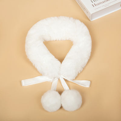 The new winter Hanfu rex rabbit fur collar warm scarf and scarf for female students, with a cute Chinese style and a Korean version, is versatile