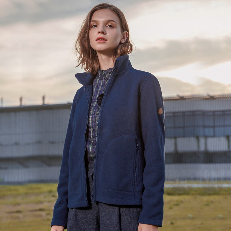 LAFUMA Lefei Leaf Autumn Winter New Collar Warm Outdoor Grip Suede Jacket Woman Shake Grain Suede Coat LFJA0CR68