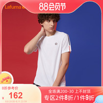 LAFUMA France LAFUMA Outdoor 2020 New Fashion Pure White Short Sky T-shirt Men Circular LMTS0BS97