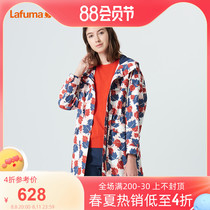 LAFUMA LAFUMA Yefei Outdoor Printing Waterproof Jacket Middle Long Windcoat Cocket LFJA1AF19