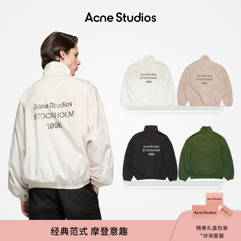 [Classic Style] Acne Studios Men's 1996 Logo Loose Casual Zipper Jacket