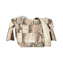 (Exclusive 50% off) Acne Studios Womens Spliced ​​Snake Print Shoulder Bag Crossbody Bag Handbag