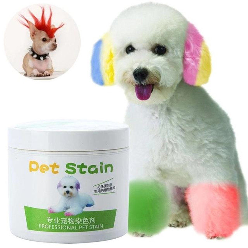 Pet hair dye dog hair care Bichon Bomei hair dye dyed color to stain bleach dyeing cream baked ointment