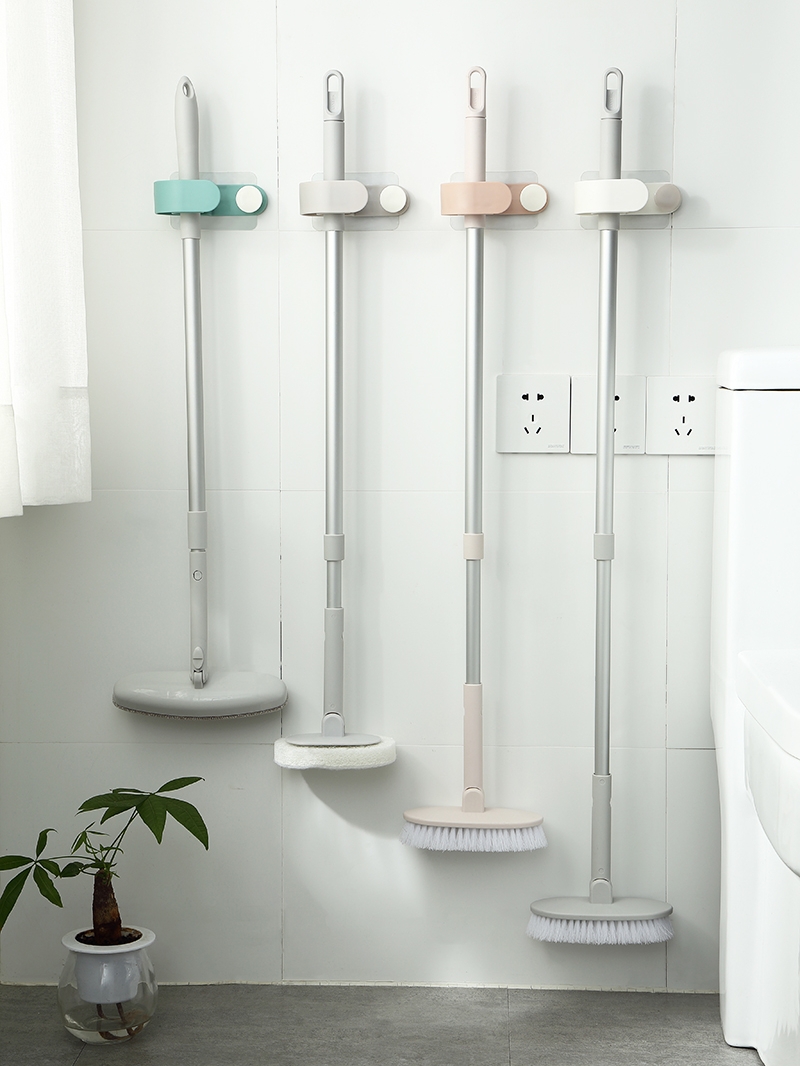 Powder room mop clip mop hook free hole buckle Wall hanging kitchen door back pylons artifact Toilet supplies Daquan