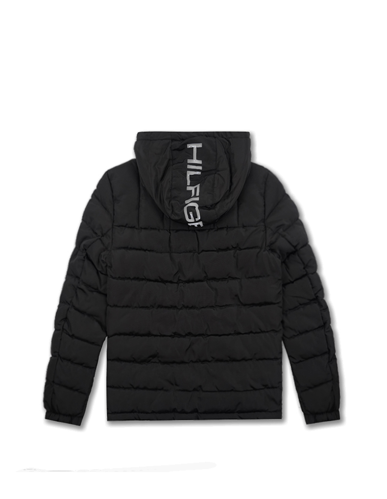 Tommy Hilfiger 男士连帽棉服 左胸左肩刺绣小logo 图12