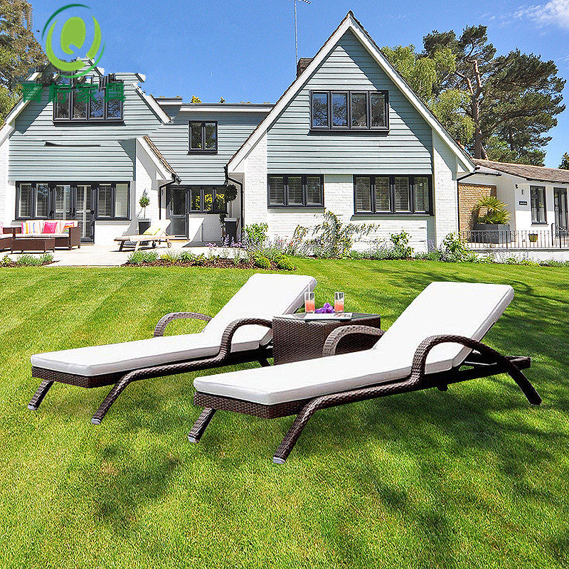 Outdoor LED Bed Balcony Leisure Fuji chair Outdoor courtyard villa pool lounge chair folded vine beach chair