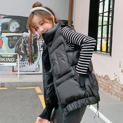 Короткий жилет с пухом, демисезонная легкая и тонкая куртка, в корейском стиле