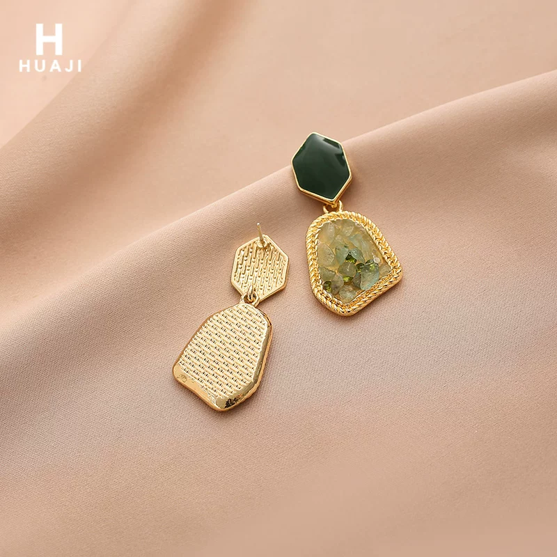 Geometric retro earrings, 2026 years, high-end, french style