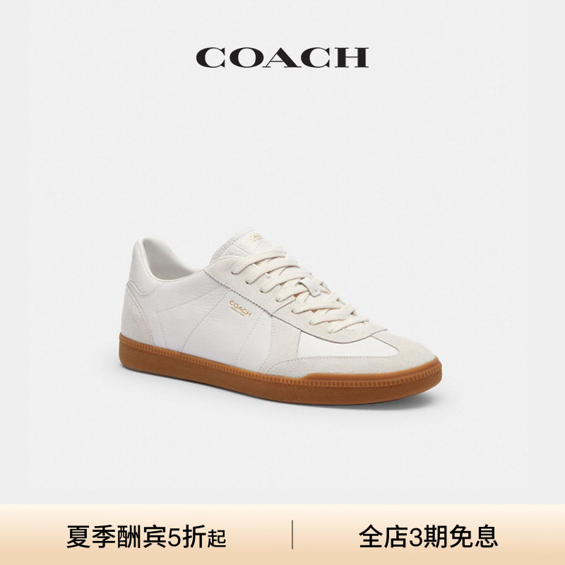 Coach/Coach Unisex Ellis Sneakers German Training Low-Top Shoes Black White