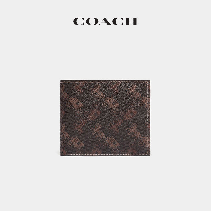 COACH COACH Carriage Print Bifold Wallet
