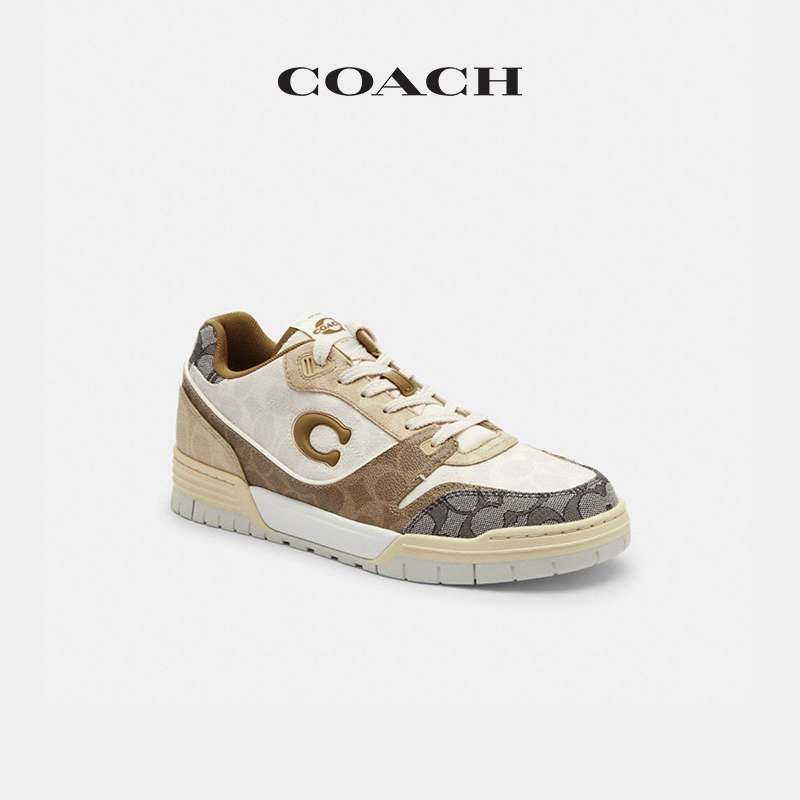 [New Product] Coach/Coach Unisex Soho Sneakers, Low-Top Casual Flat Shoes, White