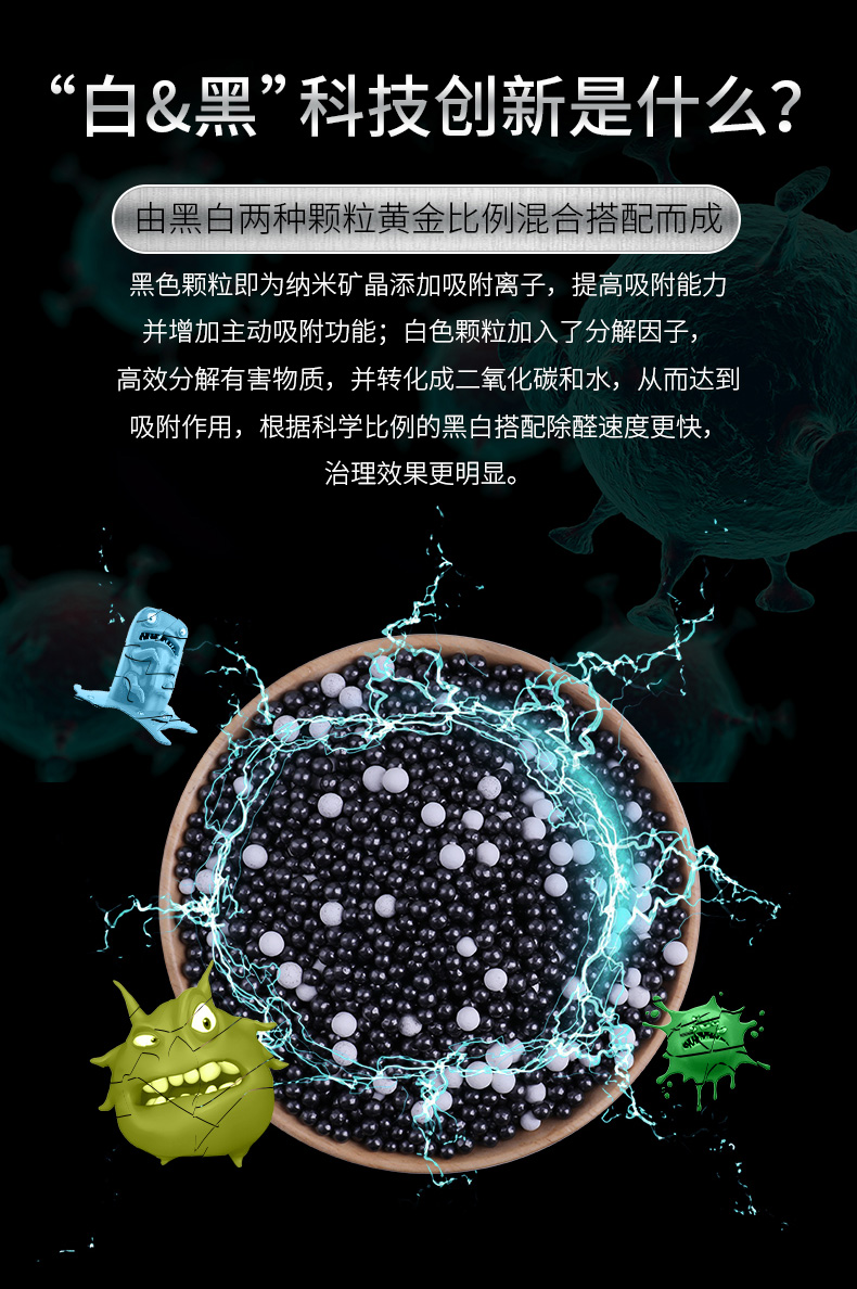 天猫超市 绿之源 白加黑纳米矿晶 4kg 除味除甲醛 图4