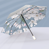 Knowledge umbrella Retro parasol womens summer small mini automatic rain and rain dual-use strong sunscreen and UV-proof sun umbrella