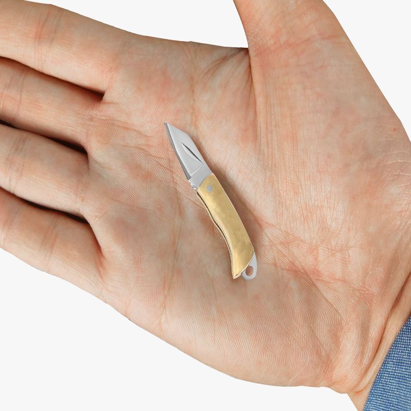 Brass Edc Retro Folding Knife Mini Keychain Portable Knife for Opening Packages and Unboxing Portable Tool Gift Brass Edc Retro Folding Knife Mini Keychain Portable Knife for Opening Packages and Unboxing Portable Tool Gift