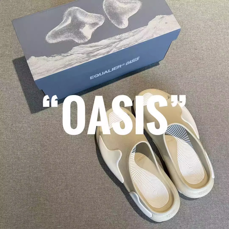 The grass card is lined with no midlife with new slippers men and women summer shoes Little Red Book with the same oasis tugging sandals sandals-Taobao