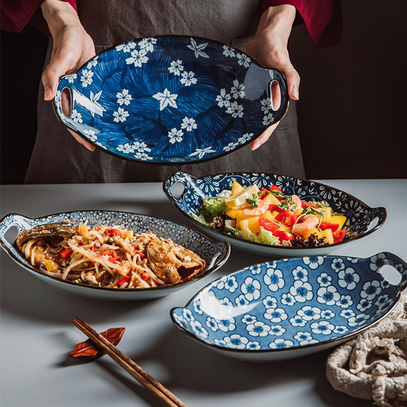 Creative Binaural Boat-shaped Fish Plate Dish Home Large