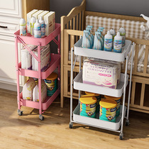 Mobile trolley snack shelf floor multi-layer living room baby products newborn baby storage rack