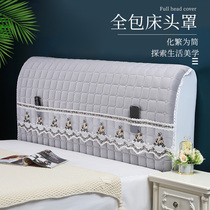 Universal leather bedside cover Bedside cover padded soft bag cushion curved 2020 new foreign style ins wind protective cover