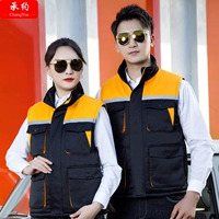 Gyj9902 Цветовой хлопчатобумажный жилет Черный желтый