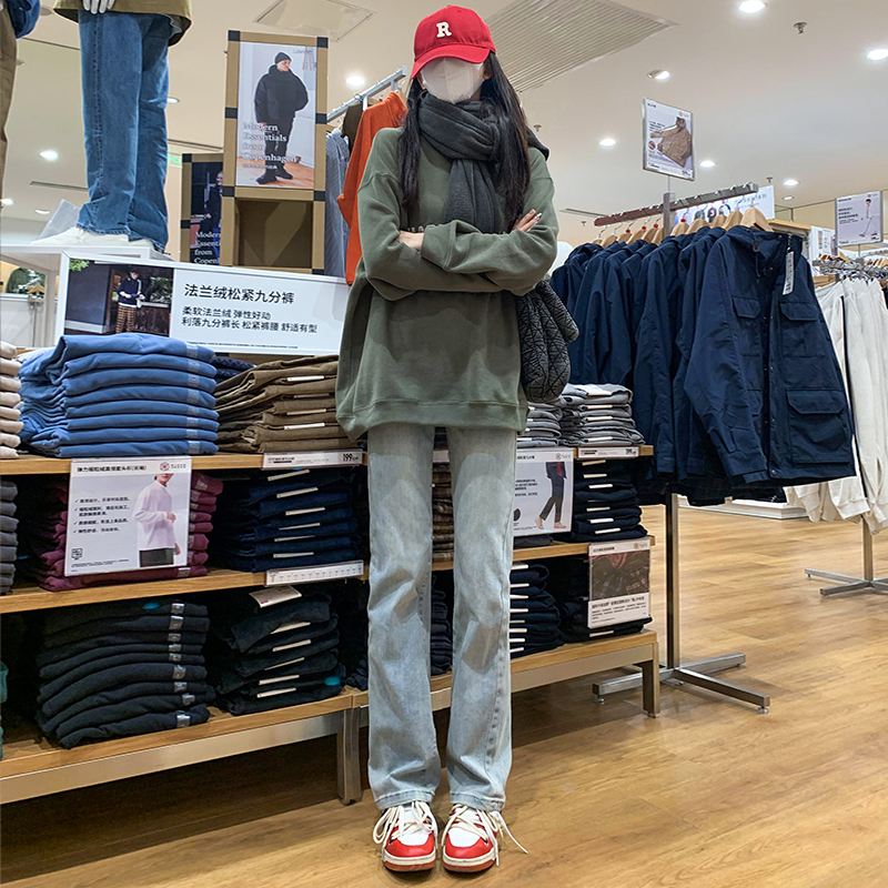 Light-Colored Washed Straight-Leg High-Waisted Jeans for Women, Autumn 2026 New Style, Height-Enhancing, Slimming, Extended Length, Narrow Cigarette Pants Light-Colored Washed Straight-Leg High-Waisted Jeans for Women, Autumn 2026 New Style, Height-Enhancing, Slimming, Extended Length, Narrow Cigarette Pants