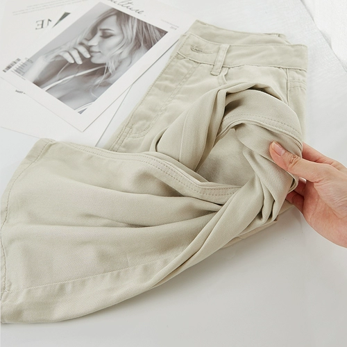 Светлые джинсы, летние тонкие штаны, оверсайз, свободный прямой крой