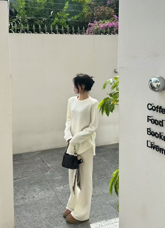 Jincc Original Winter Thickened Tencel Wool Fleece Suit for Women, Slimming and Loose Two-Piece Set