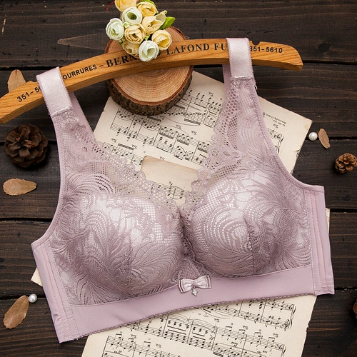 Кружевной тонкий поддерживающий бюстгальтер-топ, нижнее белье, большой размер