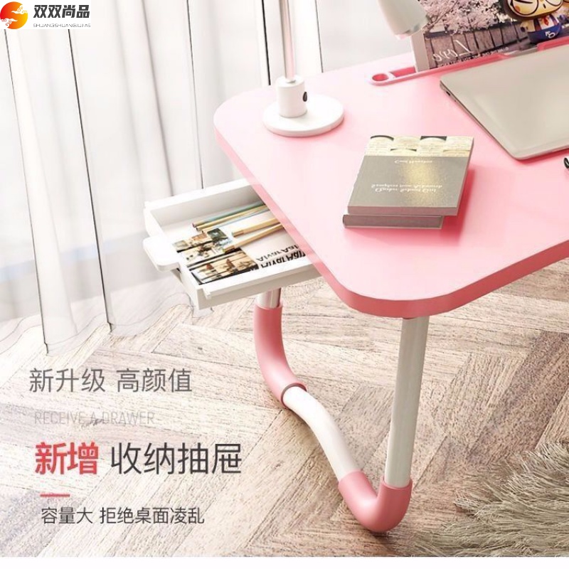 Bed folding small desk wooden table mini student bedroom simple home floating windowsill simple zhuozi short furniture