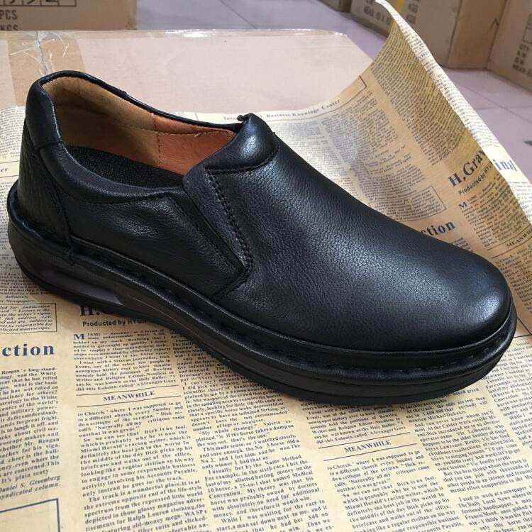 Withdrawal from the closet and clearance of classic Vietnamese men's shoes business men's leather shoes leather thick bottom shock absorption comfortable large size single shoes air cushion - Taobao