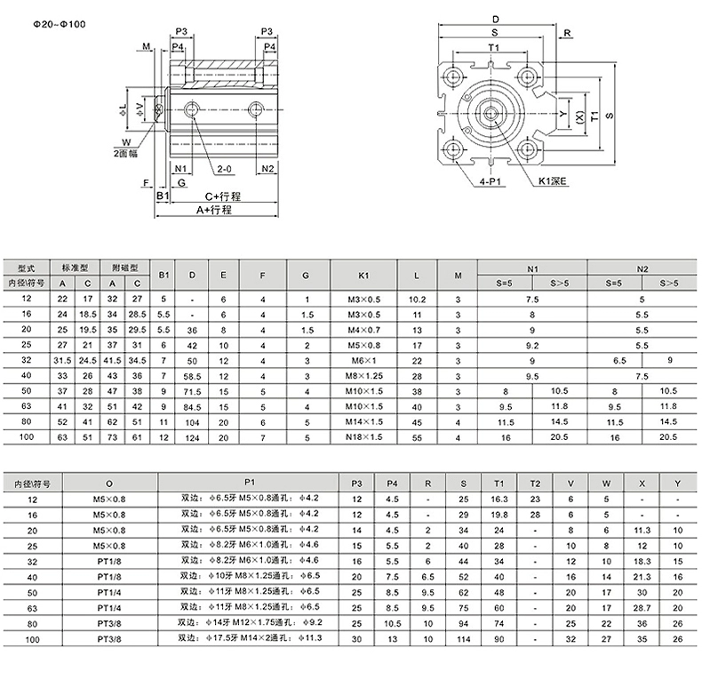 Xi lanh mỏng điều chỉnh SDA nhỏ bằng khí nén 20/25/30/32/40/50*5*10*15*50*60*70*80 xylanh khí nén airtac giá xi lanh khí nén 2 chiều