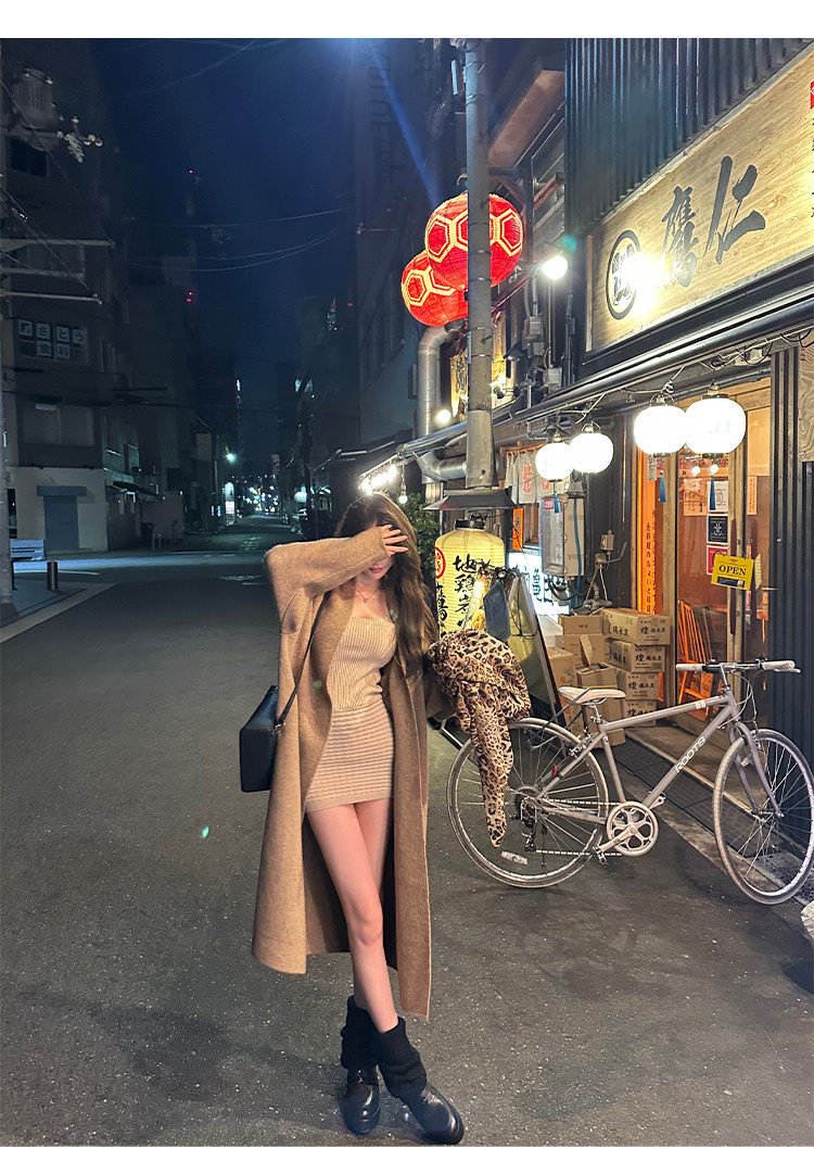 한국 품격 보트넥 오프숄더 백리스 튜브탑 ol 얼음 실크 드레스 작은 키 심장 기계 달콤한 매운맛 바람 타이트 스커트 상세 이미지 18