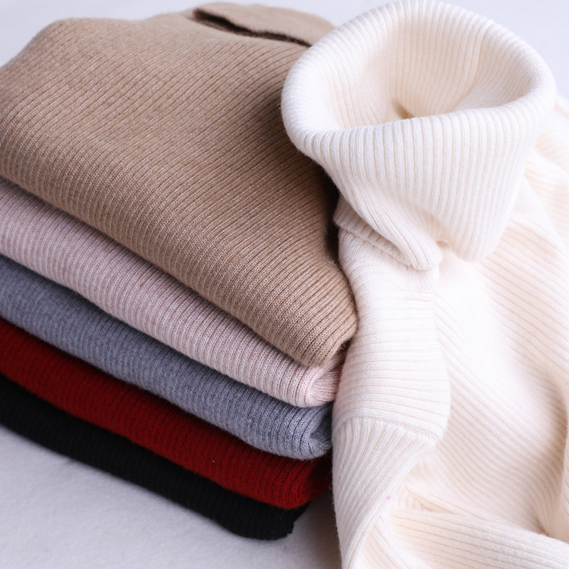 Turtleneck Sweater for Women, Winter Thickened, Tight-Fitting, Long-Sleeved, New Style, Short Pullover for Students, Slim-Fit Knitted Base Layer for Women
